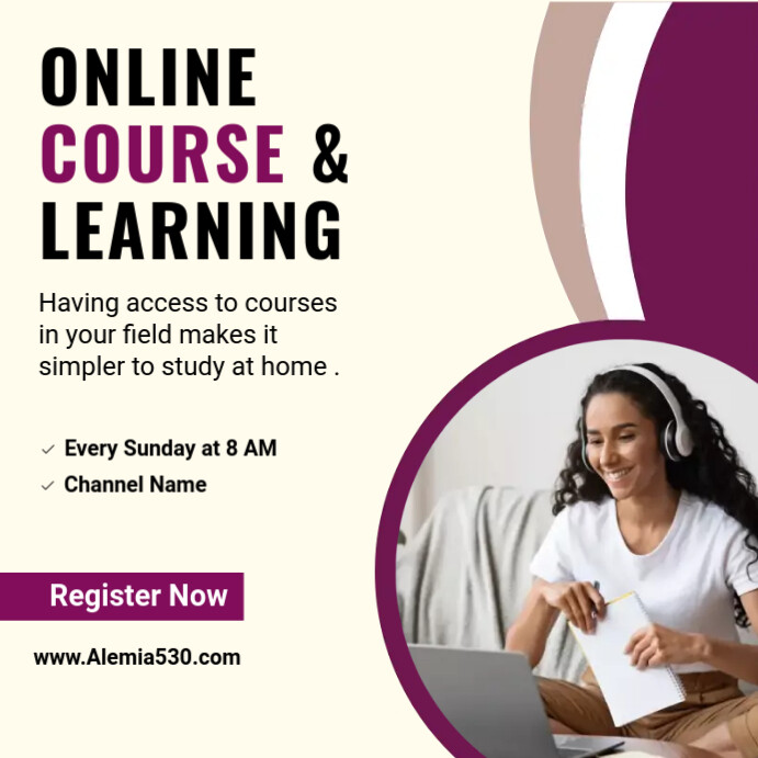Online Course & Learning Instagram 帖子 template