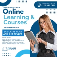 online course ads Cuadrado (1:1) template