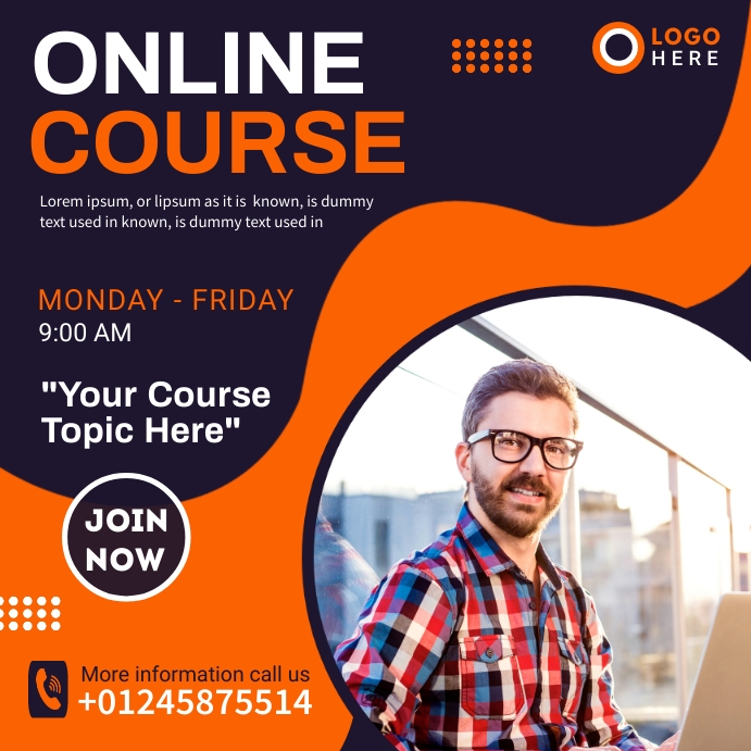 online course ads Template | PosterMyWall