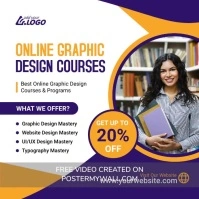 Online Course Ads Instagram Post template
