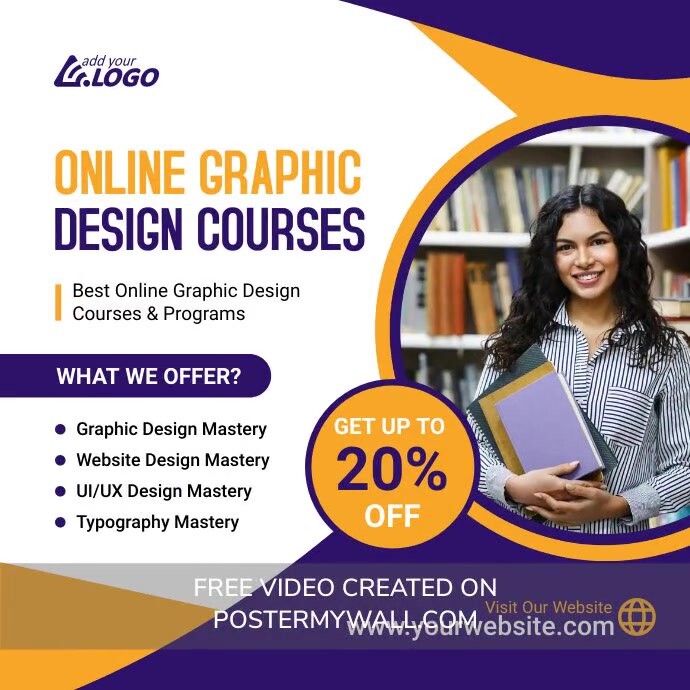 Online Course Ads Template | PosterMyWall