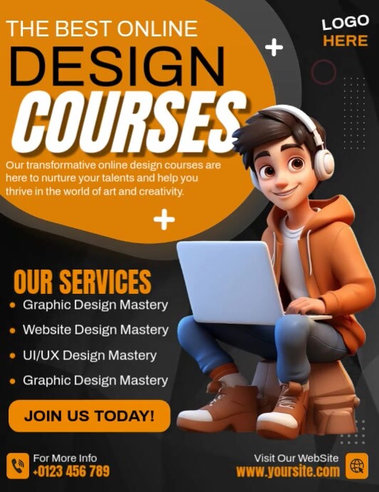 Online Course Ads Template | PosterMyWall