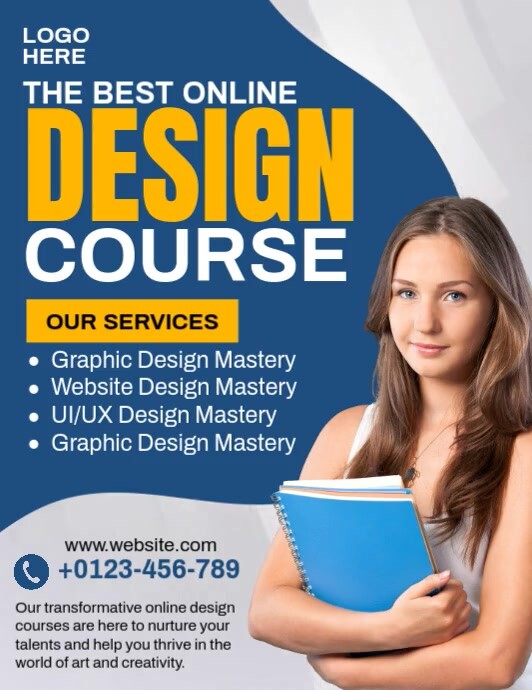 Online Course Ads Flyer (US Letter) template