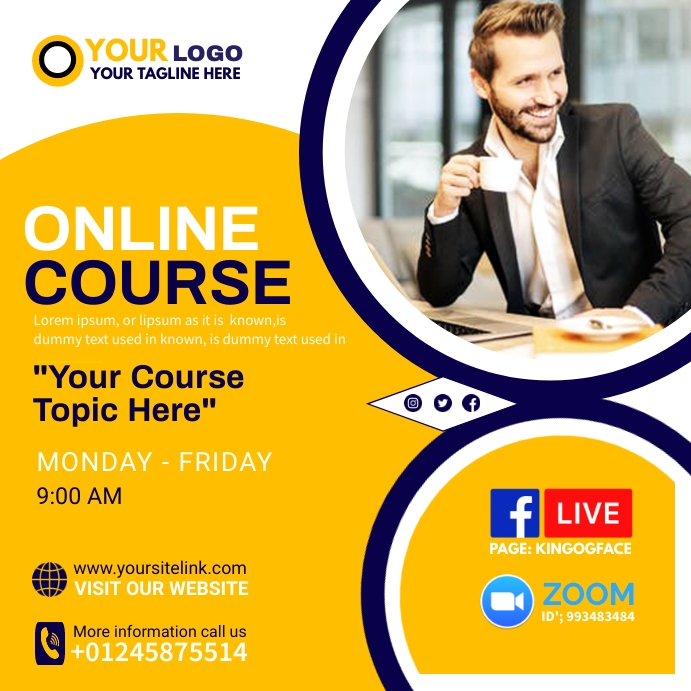 online course ads Template | PosterMyWall