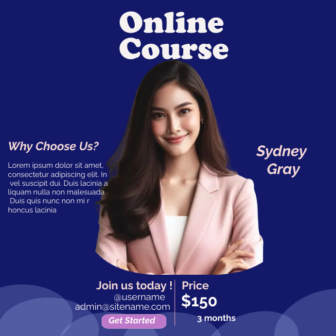 Online Course Ads Template | PosterMyWall