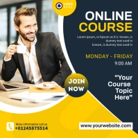 Online Course Banner Square (1:1) template