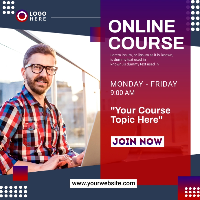 Online Course Banner Template PosterMyWall