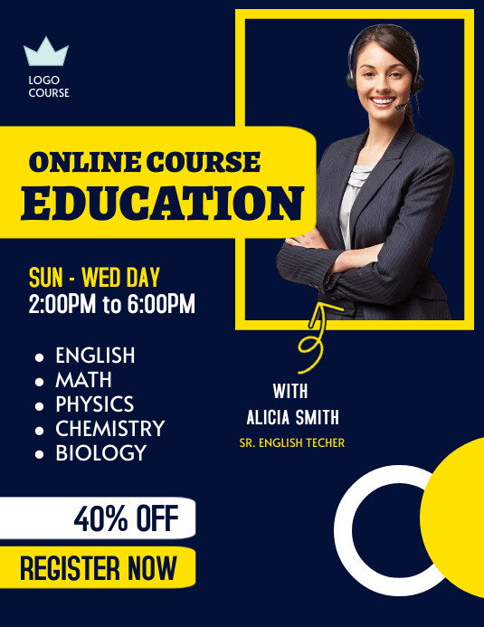 online course flyer Template | PosterMyWall