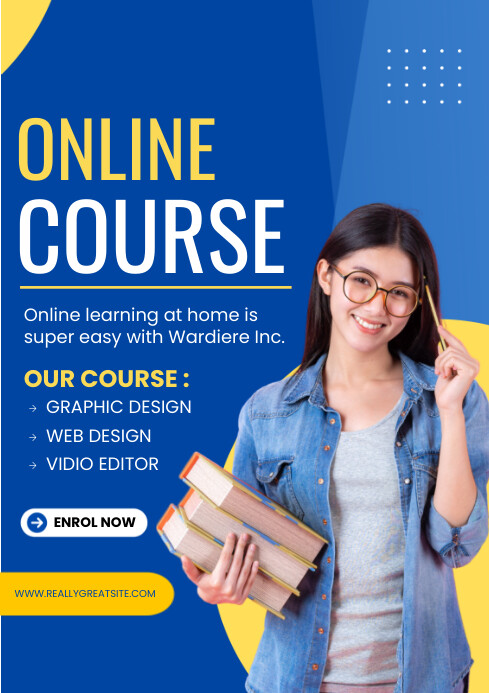 Online Course Template PosterMyWall Online Course Template PosterMyWall