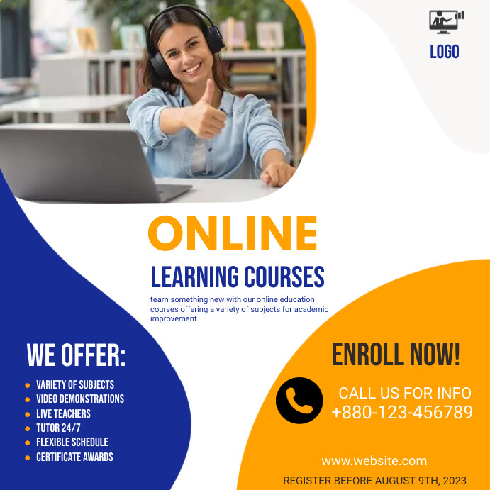 Online course Template PosterMyWall Online course Template PosterMyWall