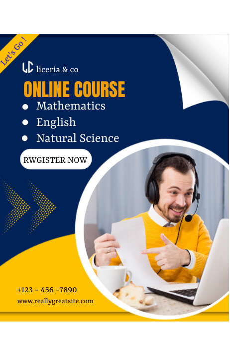 Online Course Template PosterMyWall Online Course Template PosterMyWall