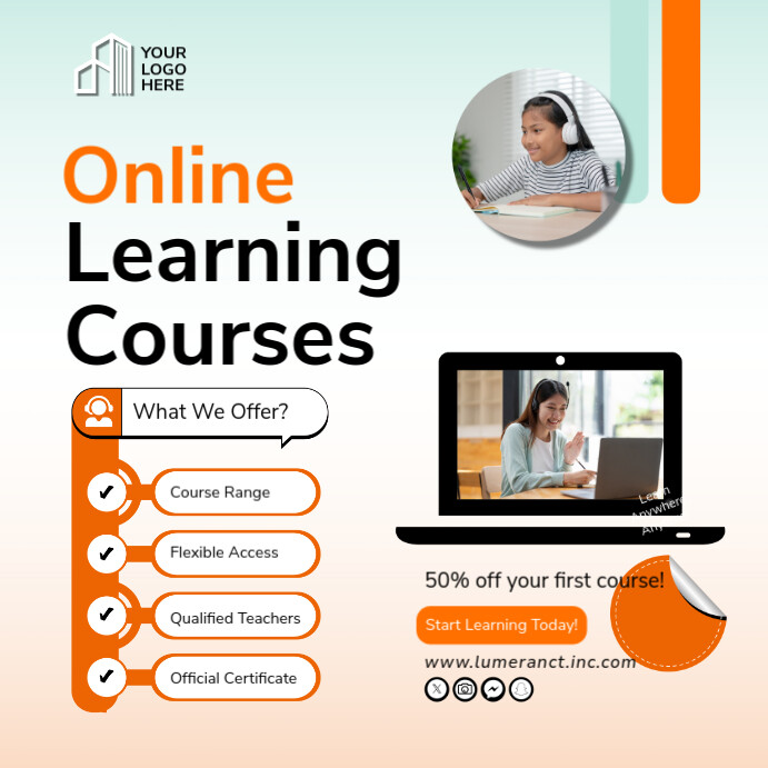 online course Instagram Plasing template
