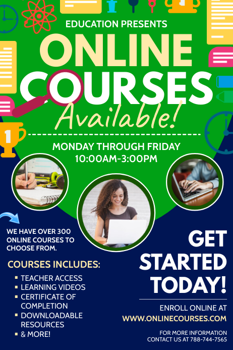 ONLINE COURSE Poster template