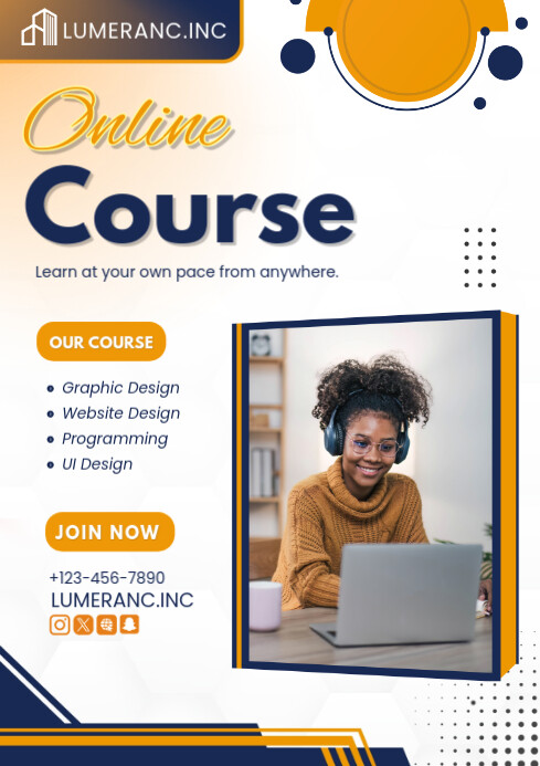 online course A3 template