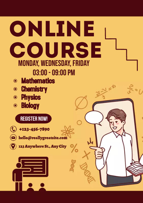 Online Course Template PosterMyWall Online Course Template PosterMyWall