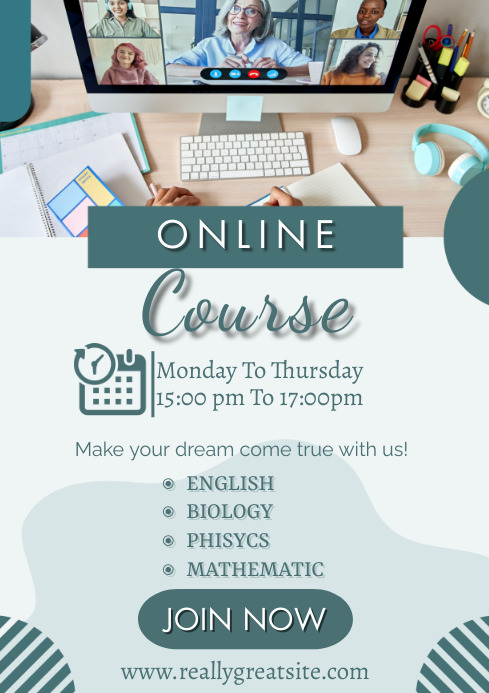 Online Course Template | PosterMyWall