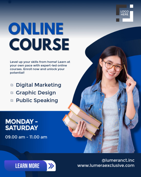 online course Instagram Portrait template