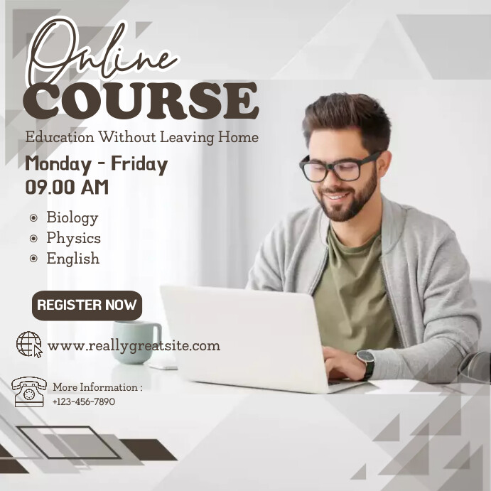 Online Course Template | PosterMyWall
