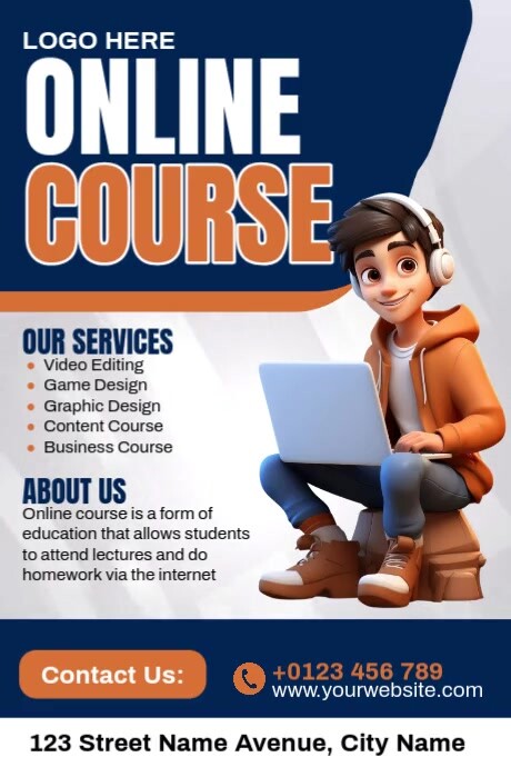 Online Course Template | PosterMyWall
