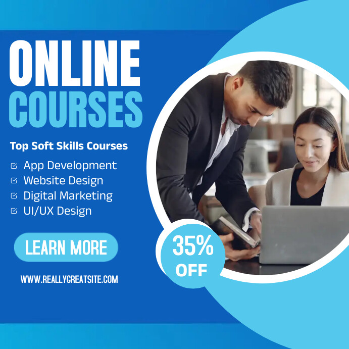 Online Course Template | PosterMyWall