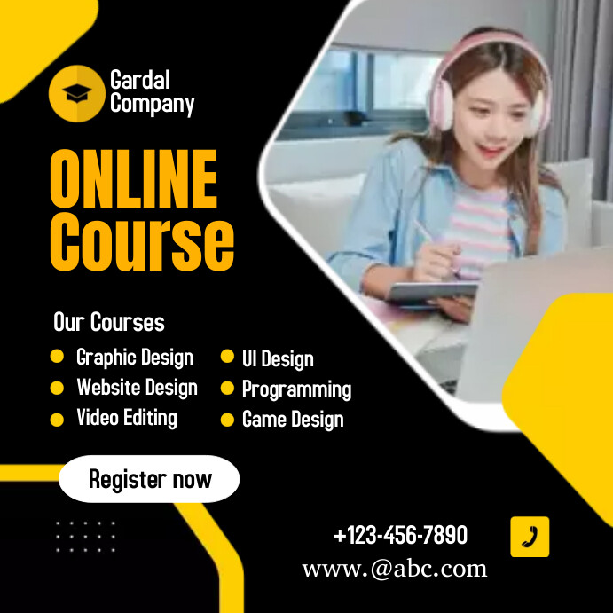 ONLINE Course Template | PosterMyWall