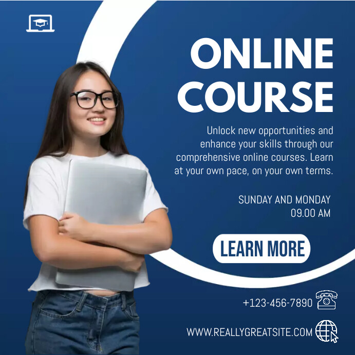 Online Course Template | PosterMyWall
