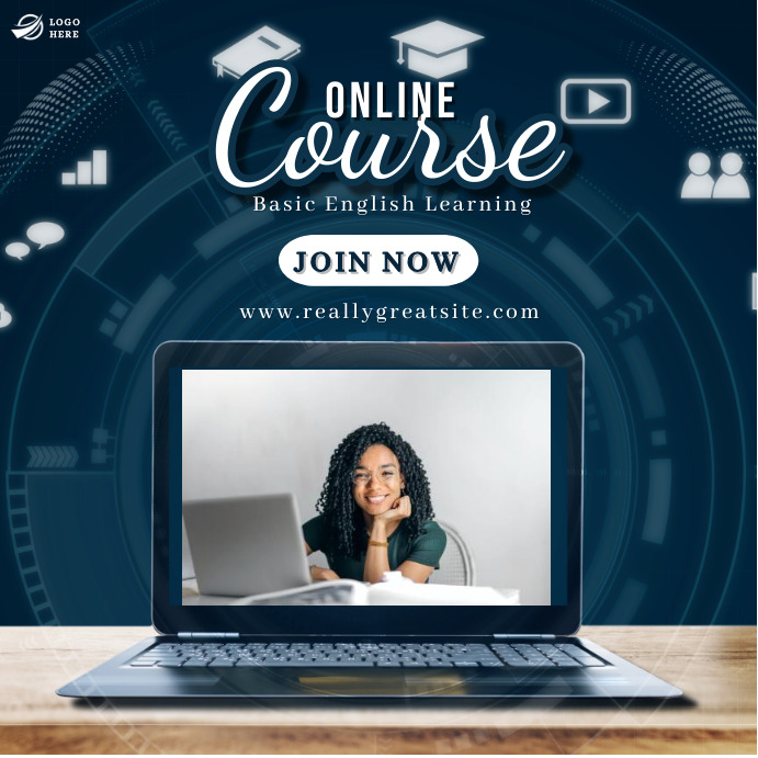 Copy of Online Course English Learning | PosterMyWall
