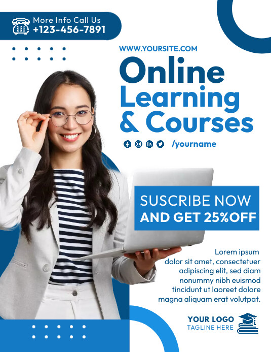 Online Course flyer Template | PosterMyWall