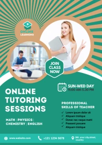 Online Course Flyer A4 template