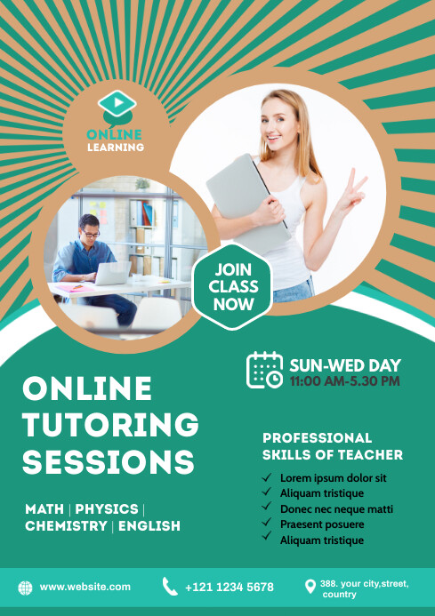 Online Course Flyer Template | PosterMyWall