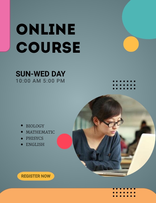 Online course flyer Template PosterMyWall