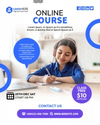 Online Course flyer Instagram Portrait template