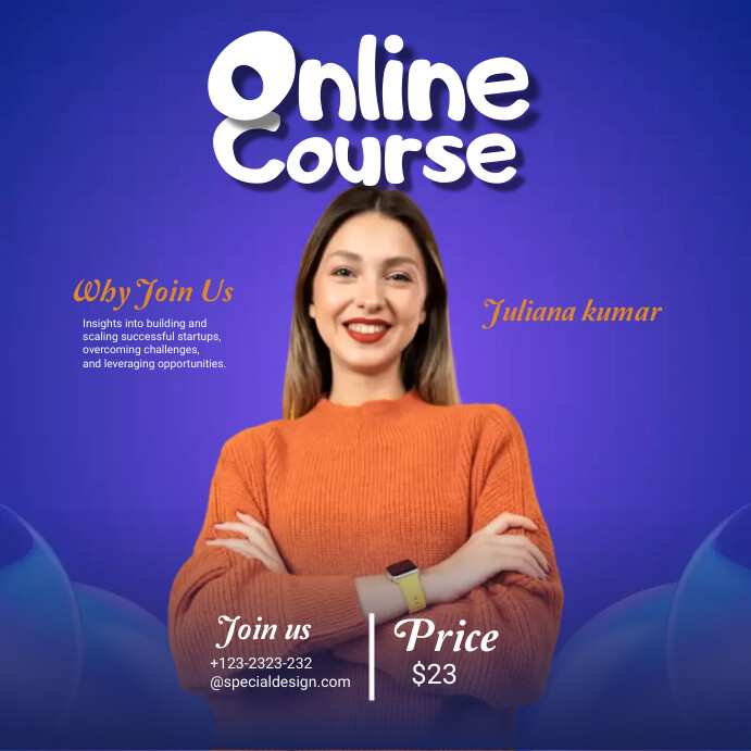 Course Offering Flyer online course flyer Template | PosterMyWall