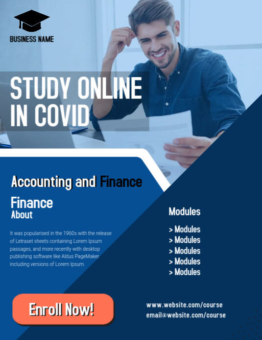 Online Course flyer template PosterMyWall