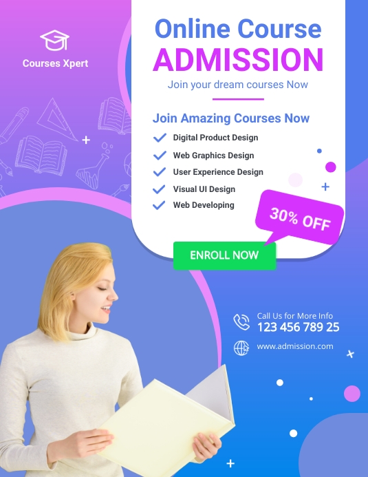 Online Course Flyer Template | PosterMyWall