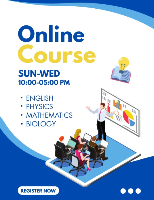 online course learning template | PosterMyWall