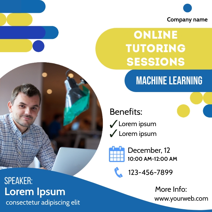 Online Course learning template Instagram Post