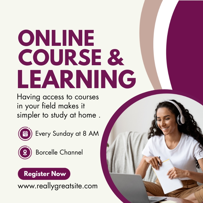 online course learning template | PosterMyWall