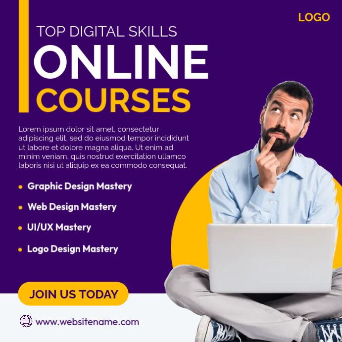 Online course poster design Template | PosterMyWall