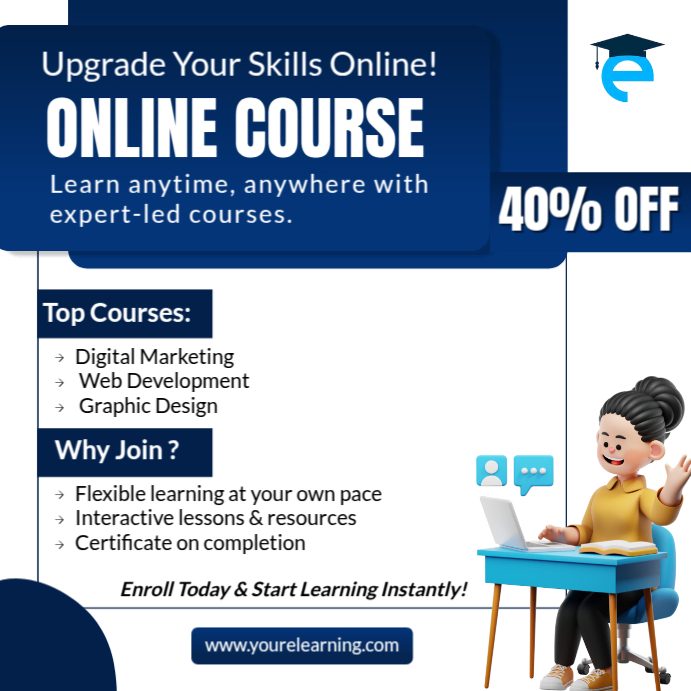 Promotional Video Elearning Course Copy of Online Course Promo (E-Learning) | PosterMyWall