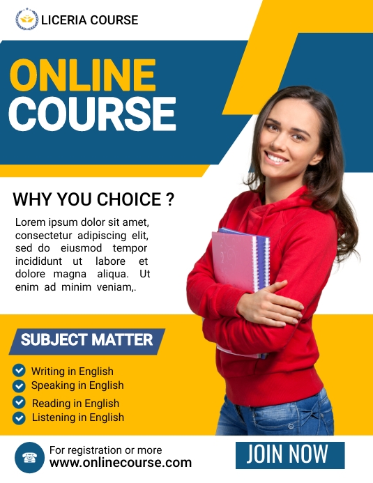 Online course template PosterMyWall Online course template PosterMyWall