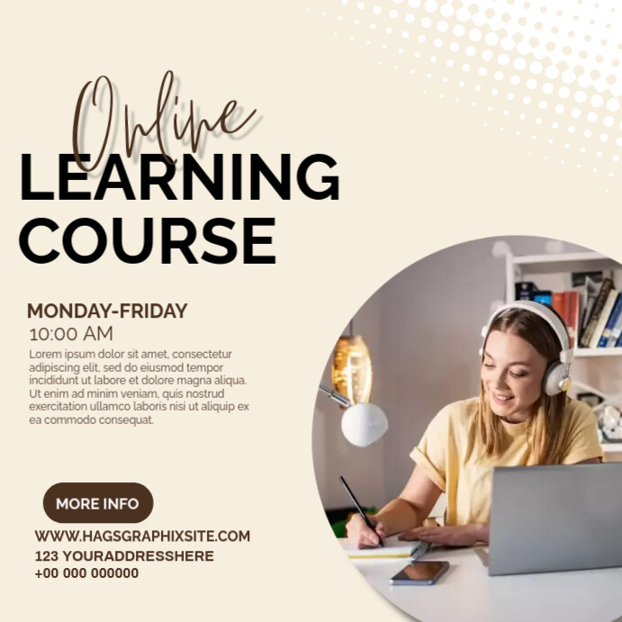 ONLINE COURSE TEMPLATE.E | PosterMyWall