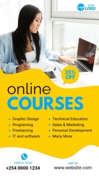 Online Courses Ad Indaba yaku-Instagram template