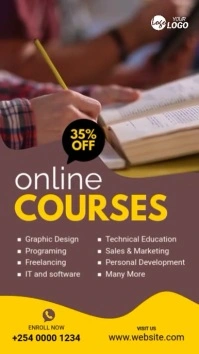 Online Courses Ad Instagram Story template
