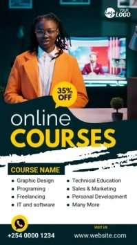 Online Courses Ad Instagram Story template