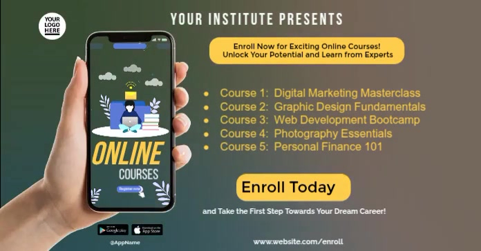 Online Courses Promotion Template | PosterMyWall