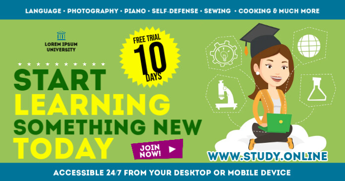 ONLINE COURSES BANNER Template | PosterMyWall