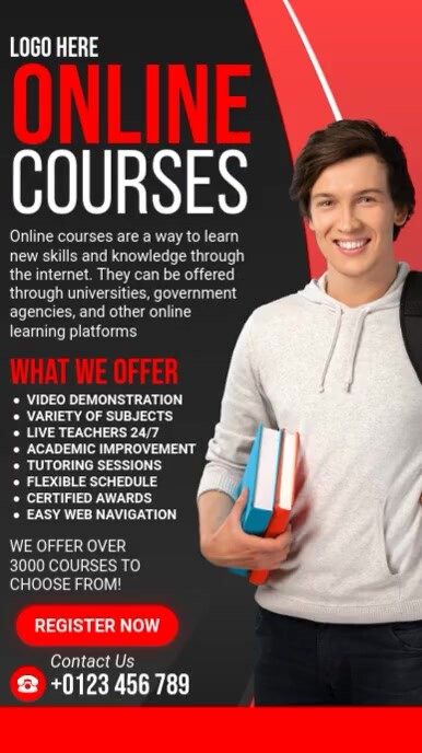 Online Courses Template | PosterMyWall