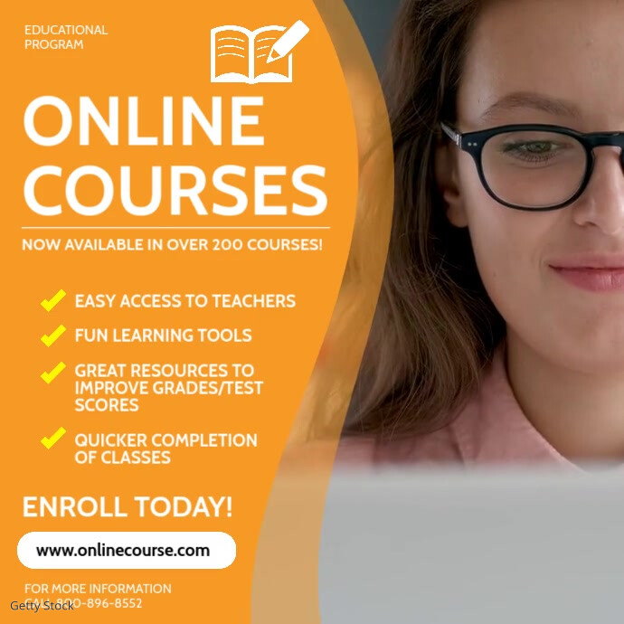 ONLINE COURSES Template PosterMyWall