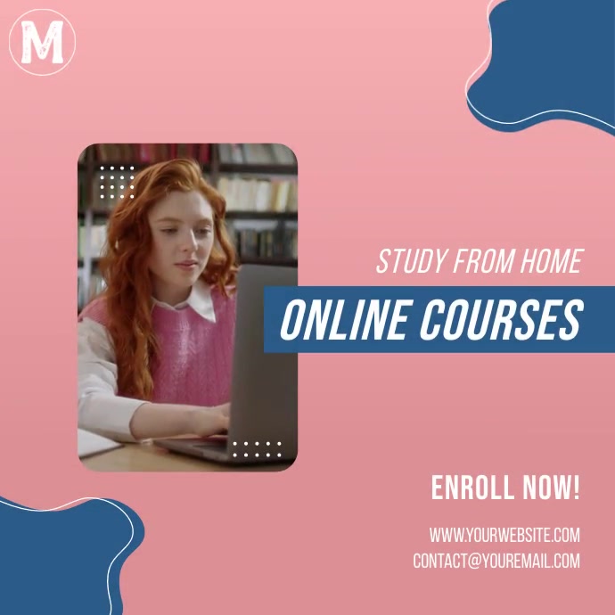 Course Ad Background Models Online Courses Education Video Ad Template | PosterMyWall